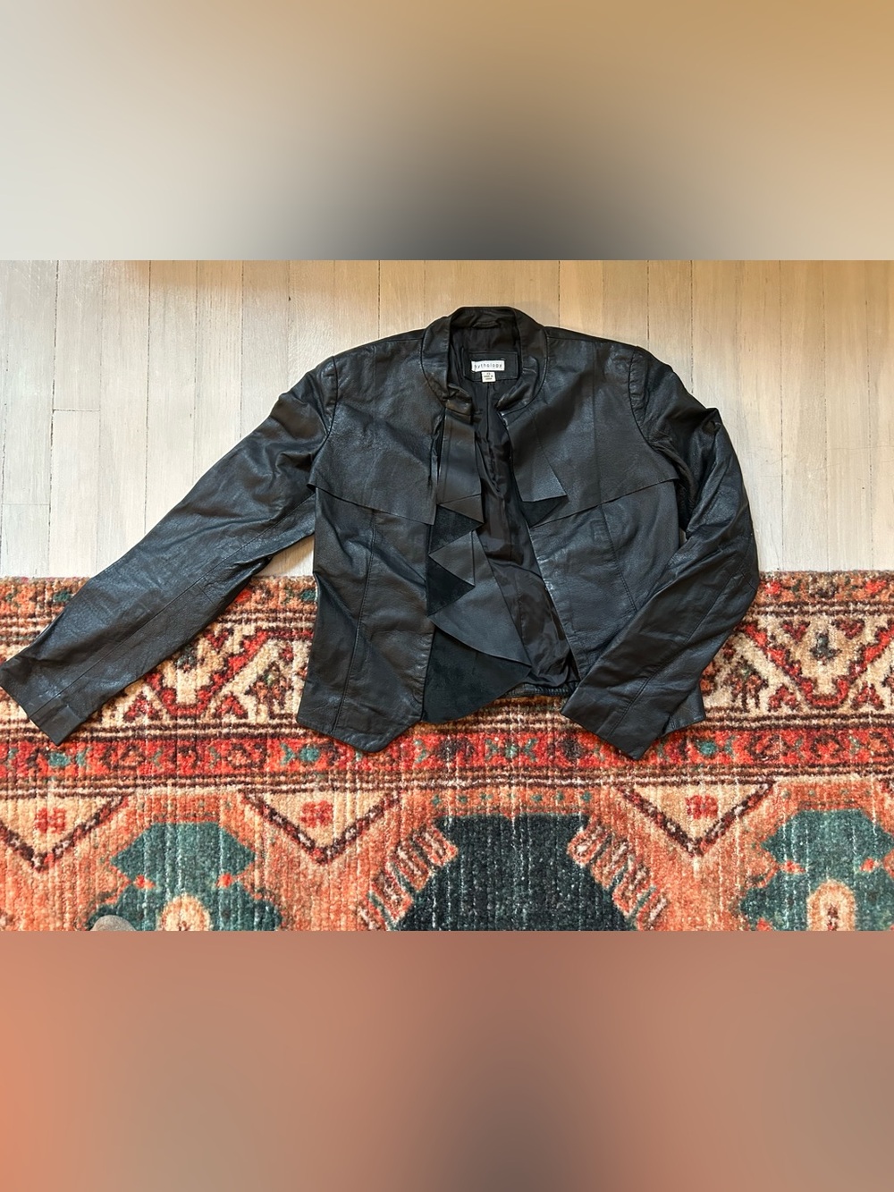 Mythology 2010 era Women’s Black Genuine Leather Jacket - Classic Tailored Style